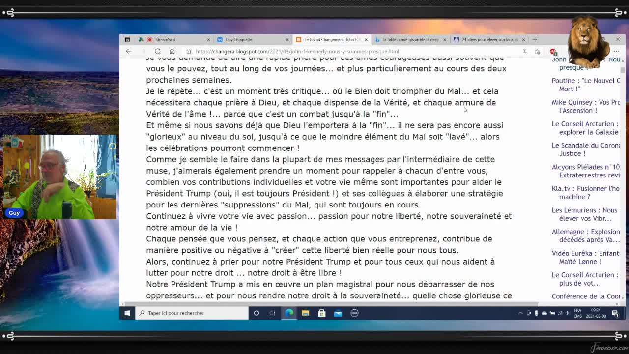 Actualités 8 Mars 2021