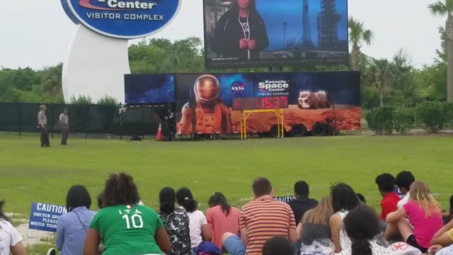 Videographer gets a little distracted during the Rocket Launch