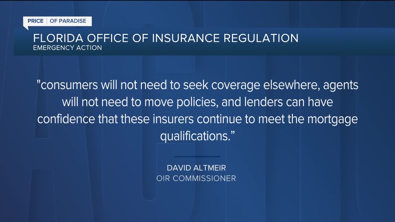 Fla. establishes temporary reinsurance program to save insurance companies