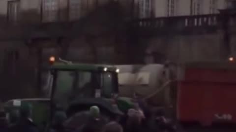 French farmers spray dung to protest draconian laws