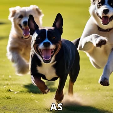 Dogs Trying to Fetch in Slow Motion