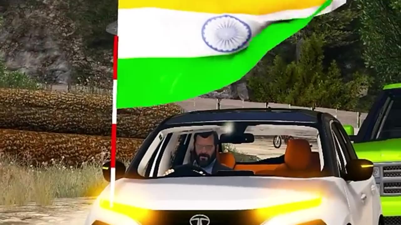 MICHAEL GO TO INDIAN CAR VS PAKISTAN & CHINA CAR OFFROAD RACE😮| GTA 5 #shortsvideo #gta5 #shorts