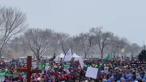 BREAKING: Massive sea of pro-life Americans brave the cold and snow to March for Life.