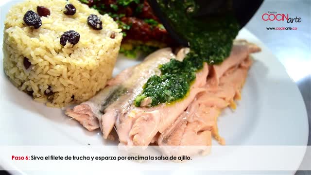 Receta Cocinarte: Filete de pescado al ajillo