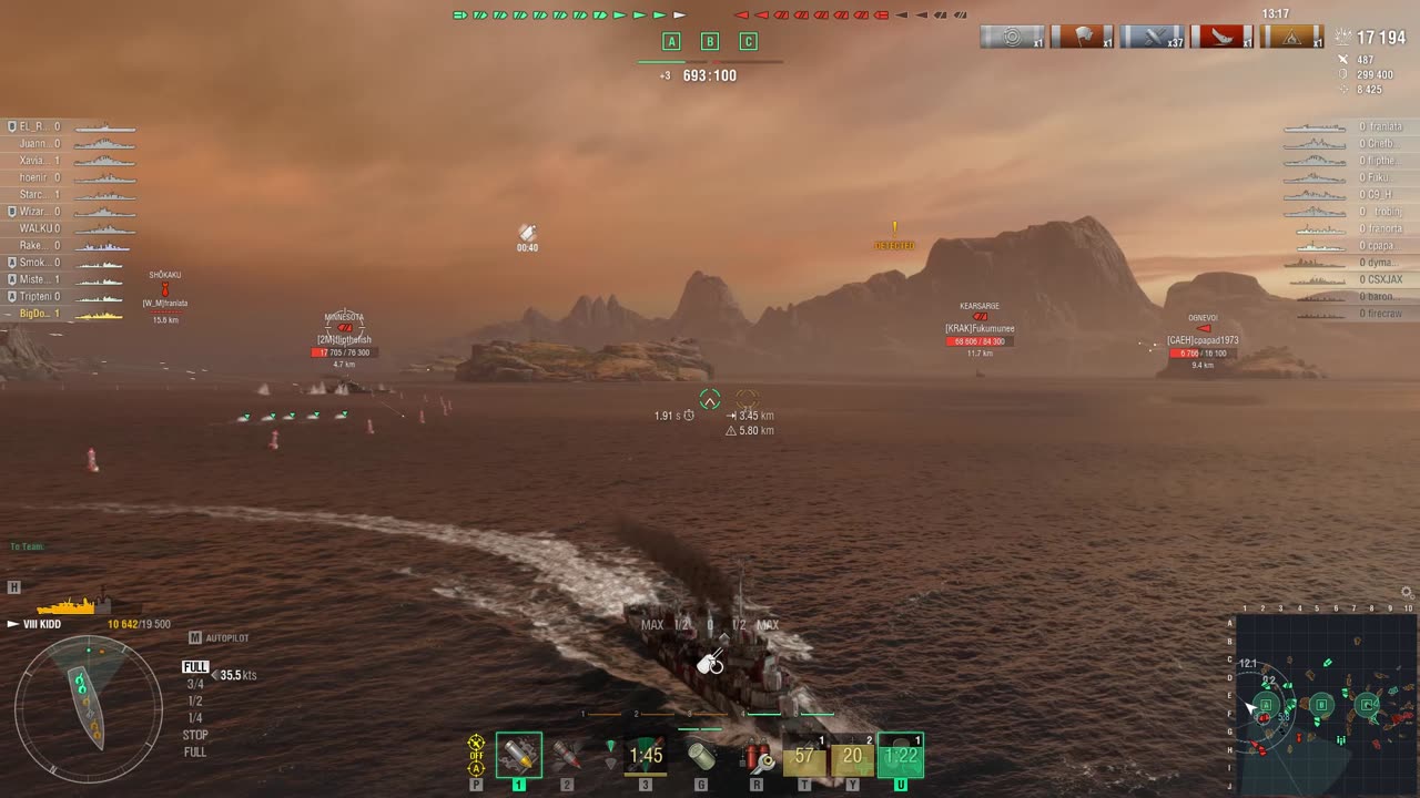 World of Warships in the Kidd.