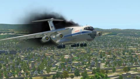 Large Plane Makes An Emergency Landing / X-Plane 11