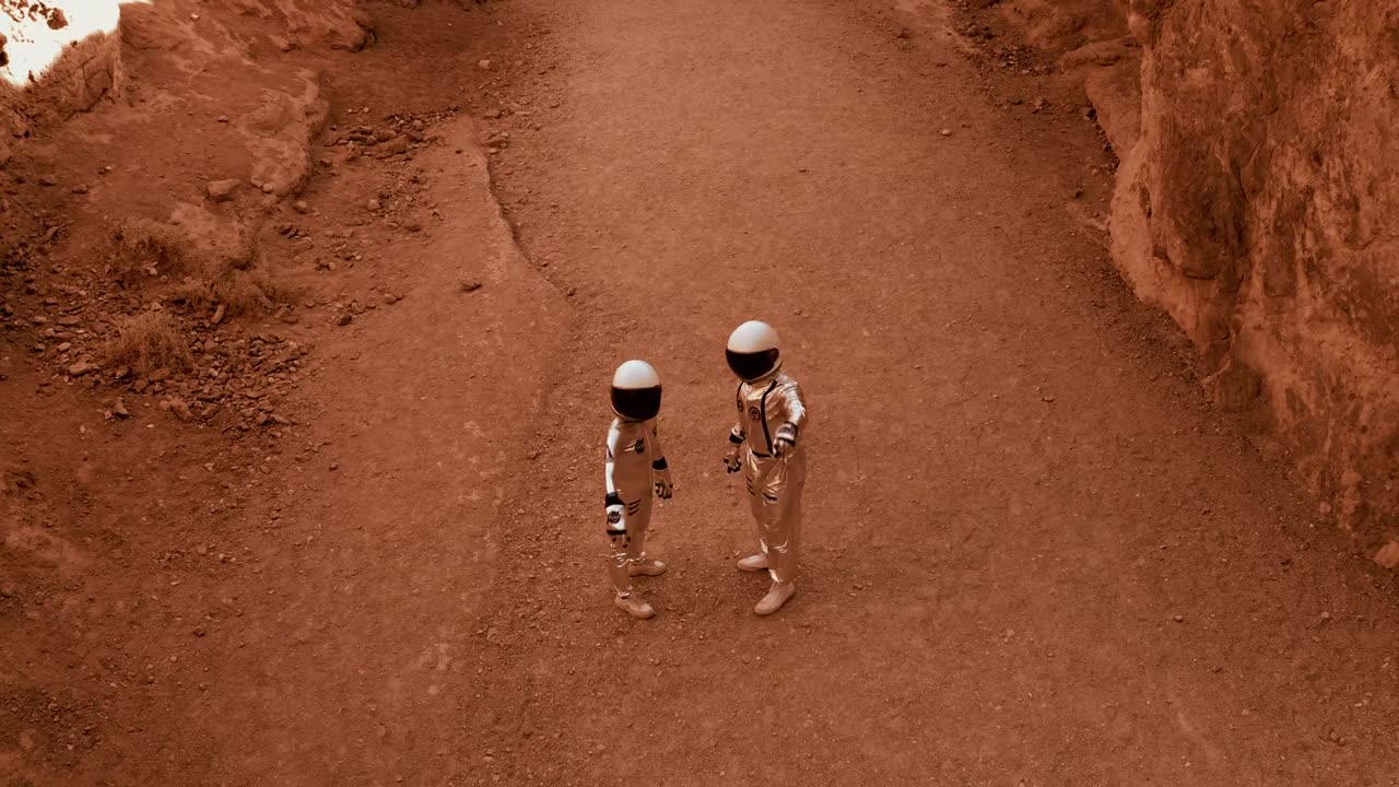 "Journey of Love: A Couple's Adventure on Mars"