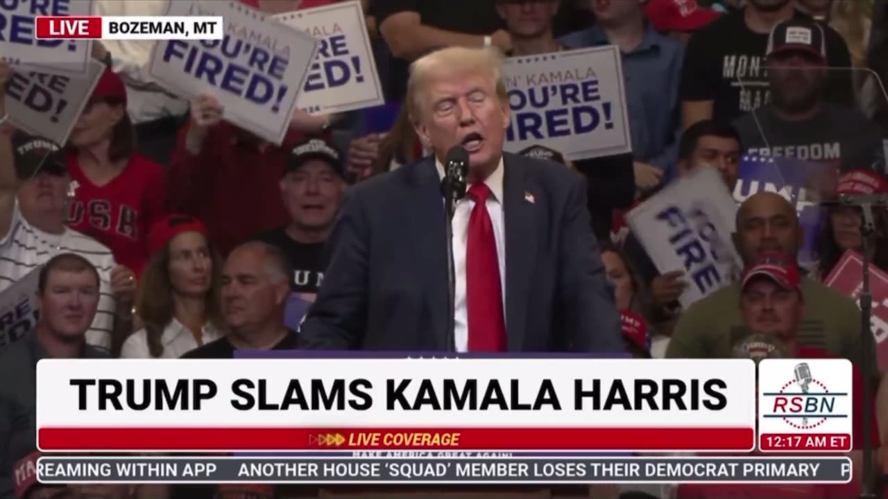 Must see 😂 Trump plays a compilation ROASTING Kamala Harris’ word salads for 3 Minutes Straight 🤣