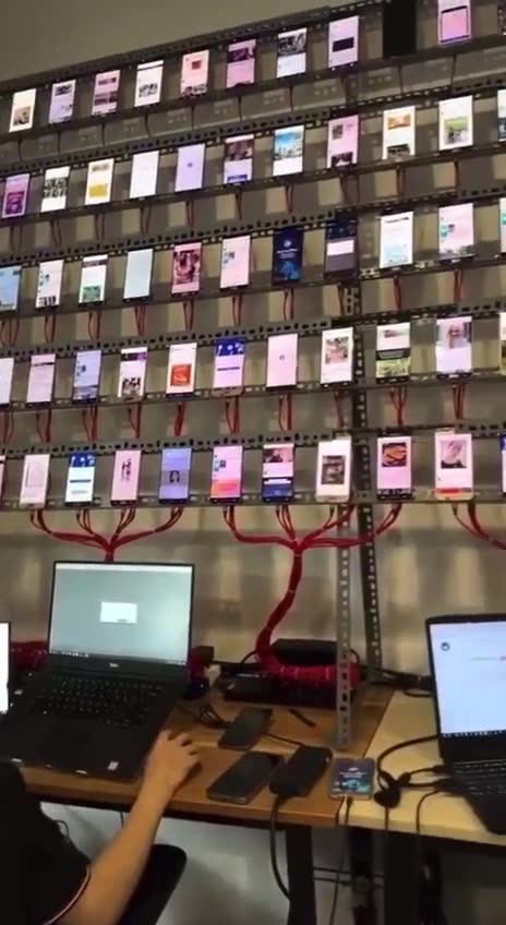 Ecco come appare una bot farm.