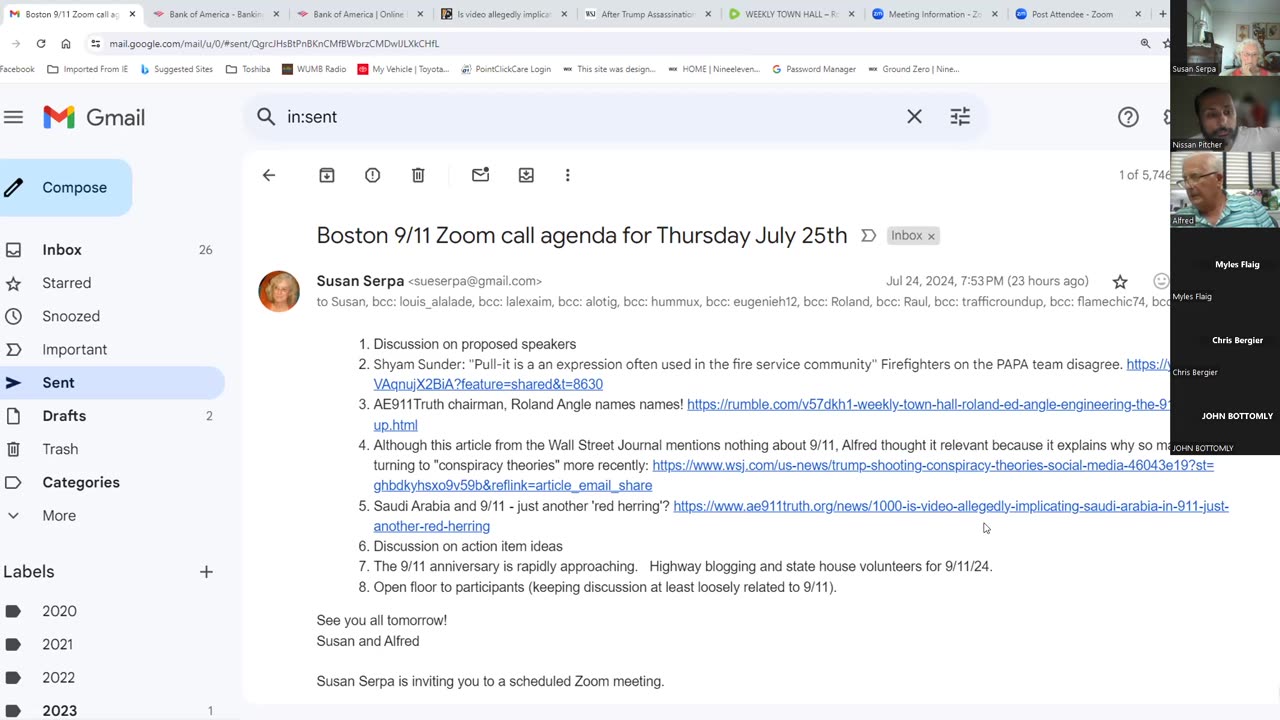 Boston 9/11 Truth zoom meeting 7/25/2024