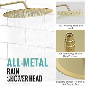 SR SUN RISE Shower System, 12 inch Multifunction Shower Faucet Set
