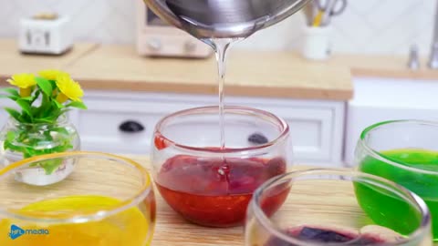 Sweetest!!! Making Miniature Rainbow Lollipops With Fruit Jam Recipe - Colorful Mini Bakery Candy