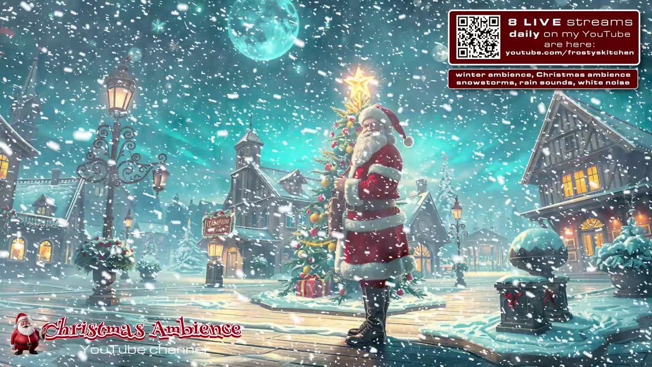 Relaxing Christmas Ambience Holiday Vibes Snowstorm Sounds 15