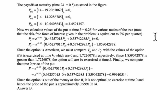 Exam IFM exercise for February 9, 2021