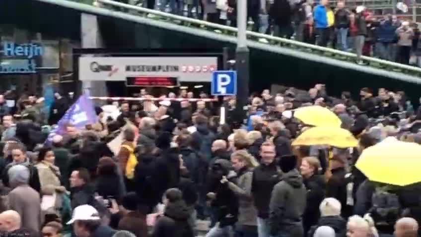 Massive "forbidden" protest in Amsterdam today against medical tyranny.