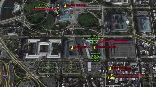 AOC Location during Capitol Riot