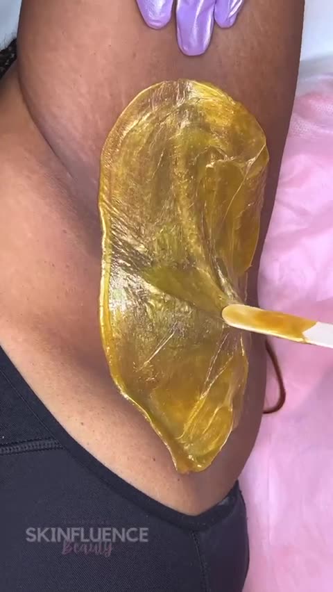 Armpit Waxing Tutorial with Sexy Smooth Golden Allure Hard Wax by Payton Ingram