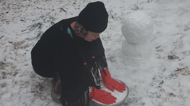 Anita's First Snowman Part 4