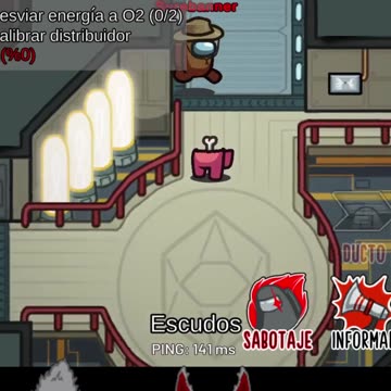 Me atrapan faltando segundos XD #amongus