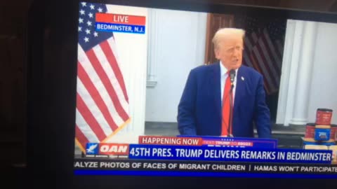 OANN 45 th president Donald Trump delivers remarks in Bedminister, PA 08/15/24 05:04 pm