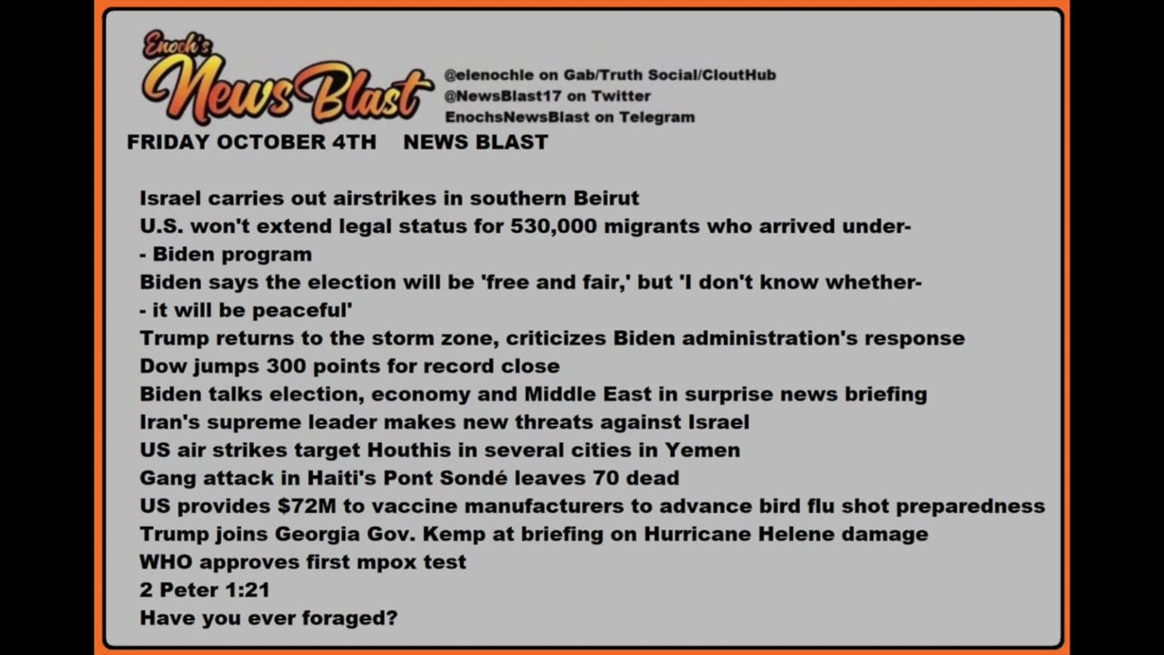 Friday, October 4, 2024 News Blast