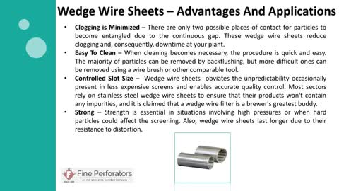 Wedge Wire Sheets – Advantages And Applications