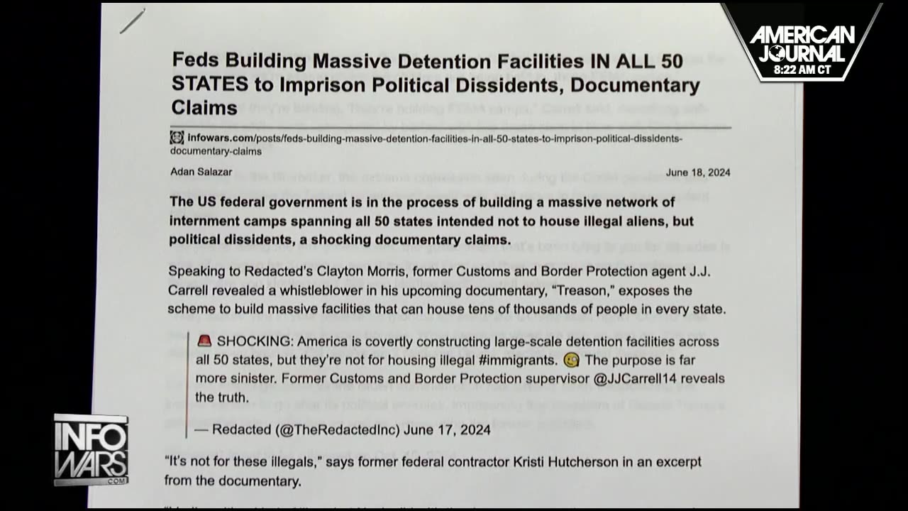 FEMA Camps Are Back - Feds Secretly Building Detention Facilities Across America