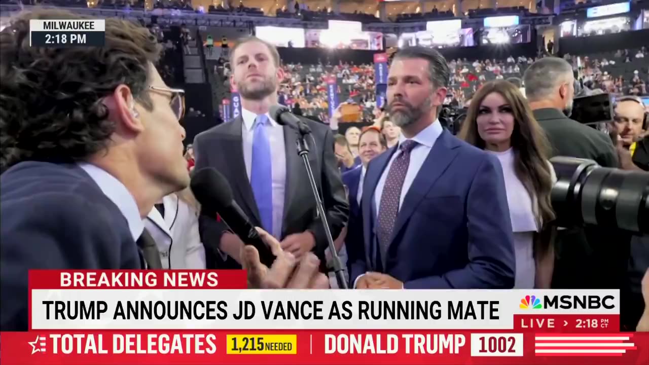 Don Jr just told MSNBC reporter to "GET OUT OF HERE"