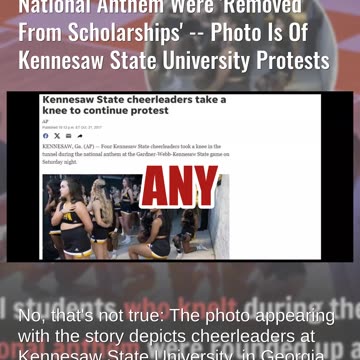 Fact Check: NO Evidence TX Students Kneeling During National Anthem Were 'Removed From Scholarships'