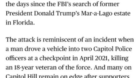 Bloomberg linked this to the Mar-A-Lago raid and Jan 6th. *See Description*