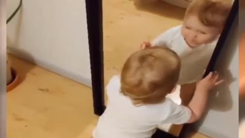 Side Effects of mirror with Cute baby