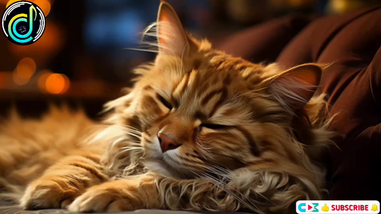 Music for Cats - Relaxing Harp Music with Cat Purring Sounds, Relief of Stress and Anxiety