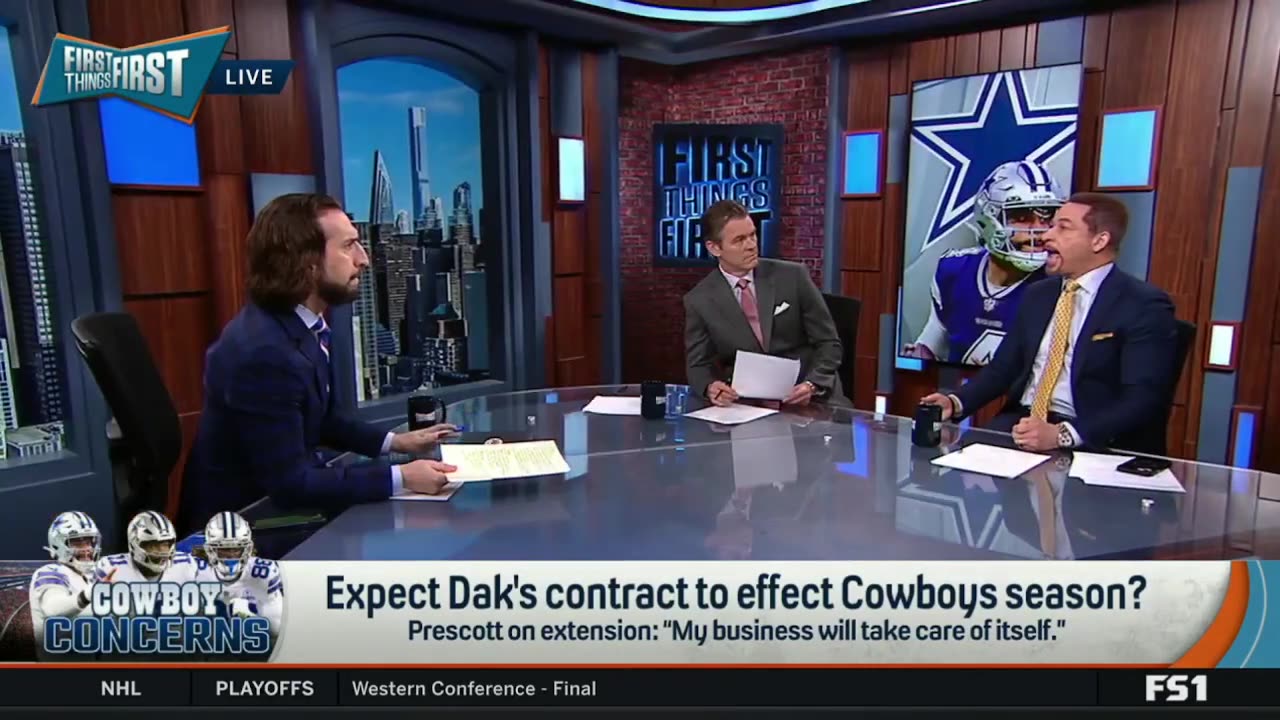 FIRST THING FIRST Nick Wright GOES CRAZY Dak Prescott says he doesn't care about money