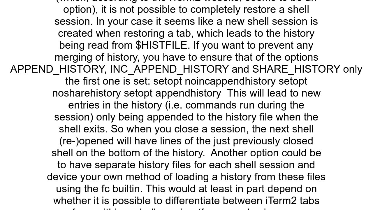 How to stop ZSH from merging history for all closing tabs