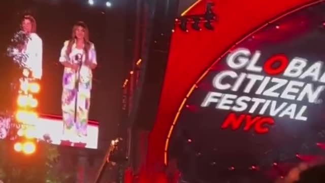 Nancy Pelosi Booed At Speaking In NYC - GLOBAL CITIZEN FESTIVAL