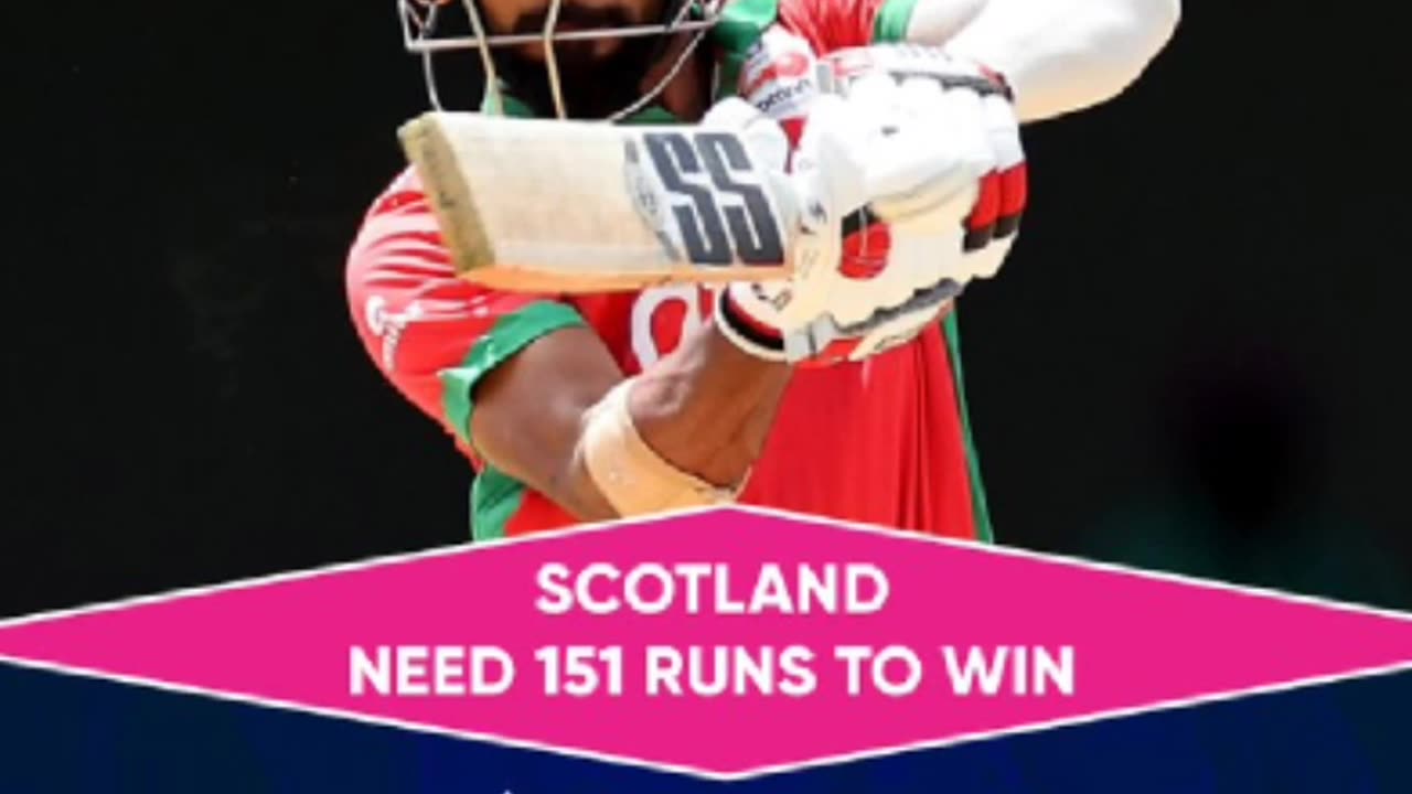 20th Match T20 World Cup 2024#SCOvsOMN.Scotland won by 7 wkts #cricket#shortvideo #youtubeshorts