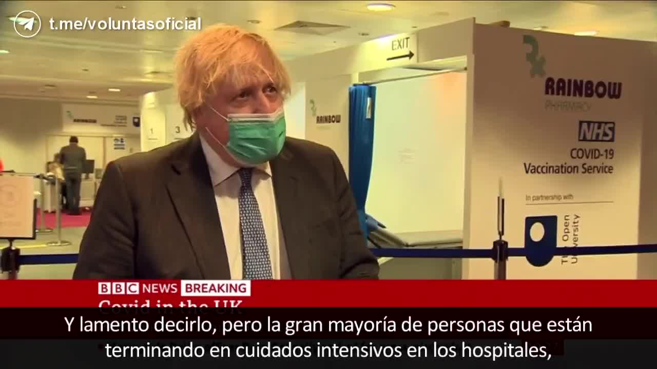 PM del Reino Unido, Boris Johnson: en los hospitales son aquellos que no recibieron refuerzos