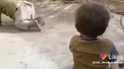 Cute children fight