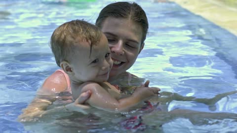 Happy swimming day son 🎉🔁 cute baby