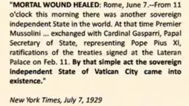 NWO - The Catholic Connection - Part 7