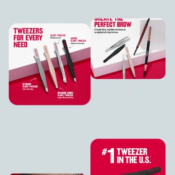 Revlon Expert Eyebrow Hair Removal Tweezer, Tweezers for Men, Women & Kids, Stainless Steel