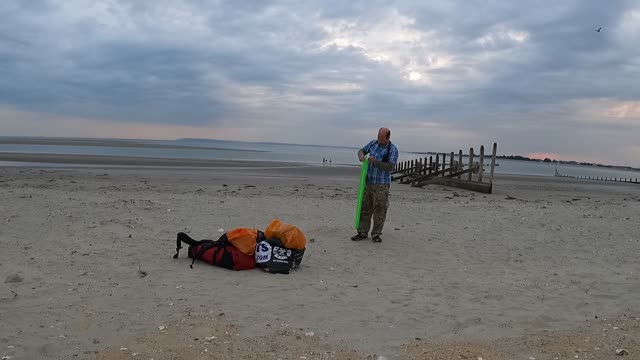 Clearing down leaving the beach. Leave no trace