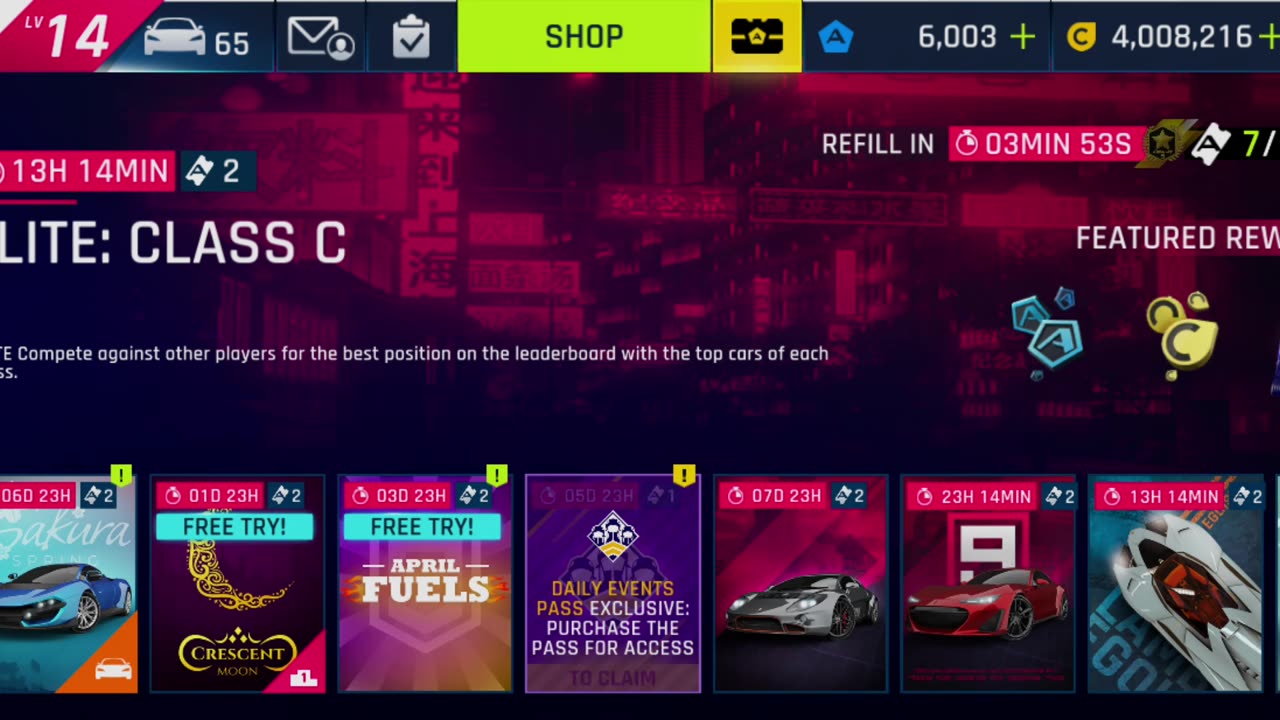 Asphalt 9: Legends - Daily Event No Text Rewards