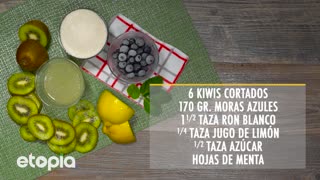 Mojito de Kiwi y Mora Azul