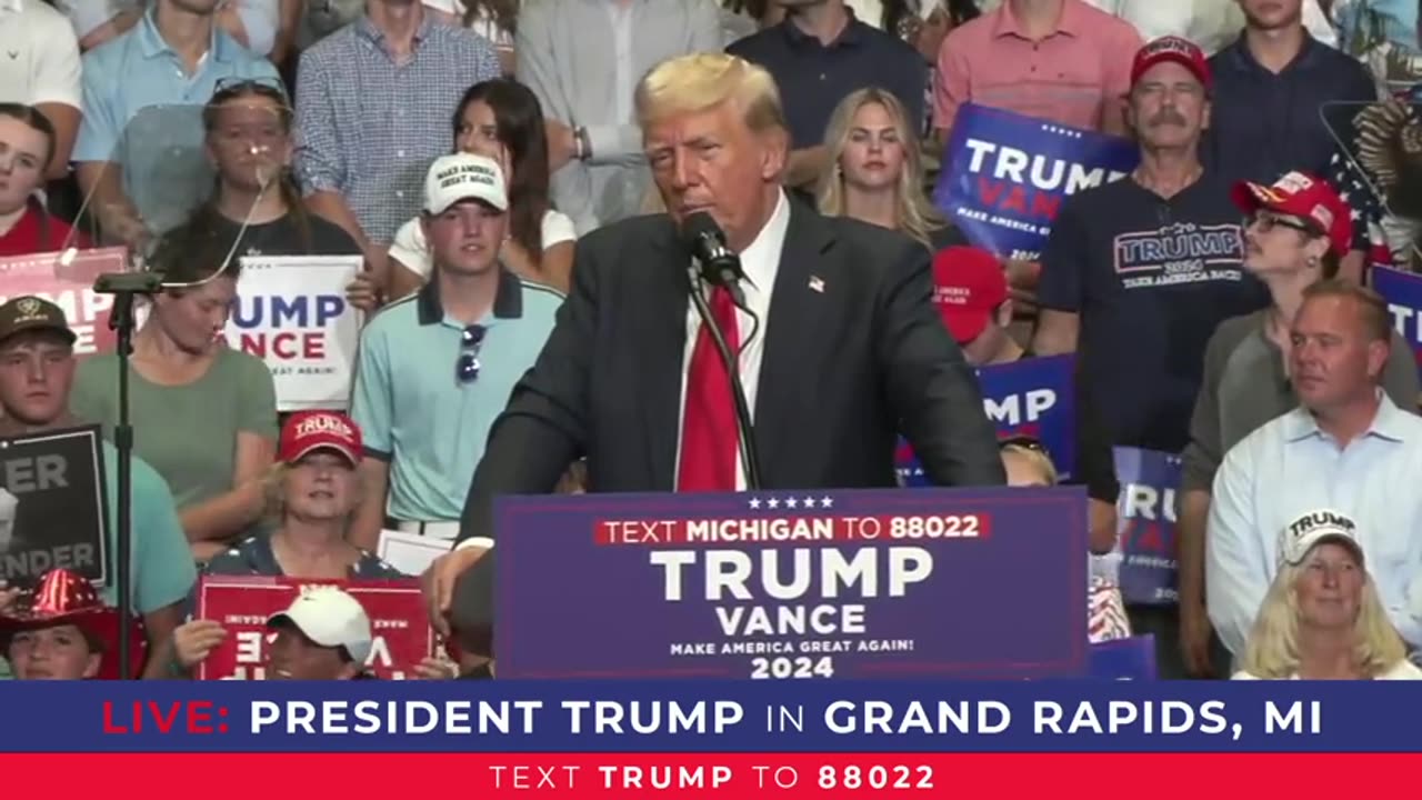 SPEECH: President Donald Trump & VP Nominee, Senator JD Vance in Grand Rapids, Michigan