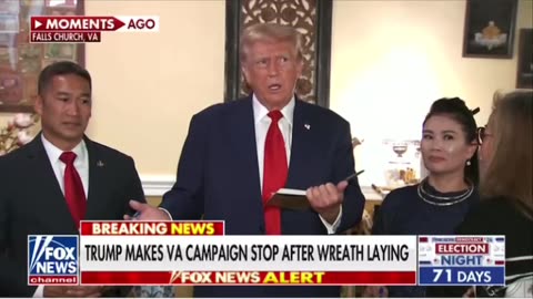 Moments ago President Trump took questions