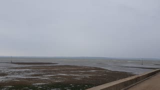 Sea at low tide .