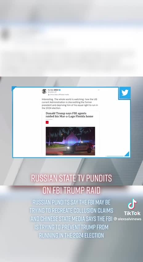 Russia State TV Pundits on FBI Trump Raid.