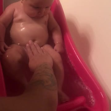 Baby Girl Can’t Stop Doing Water Aerobics.