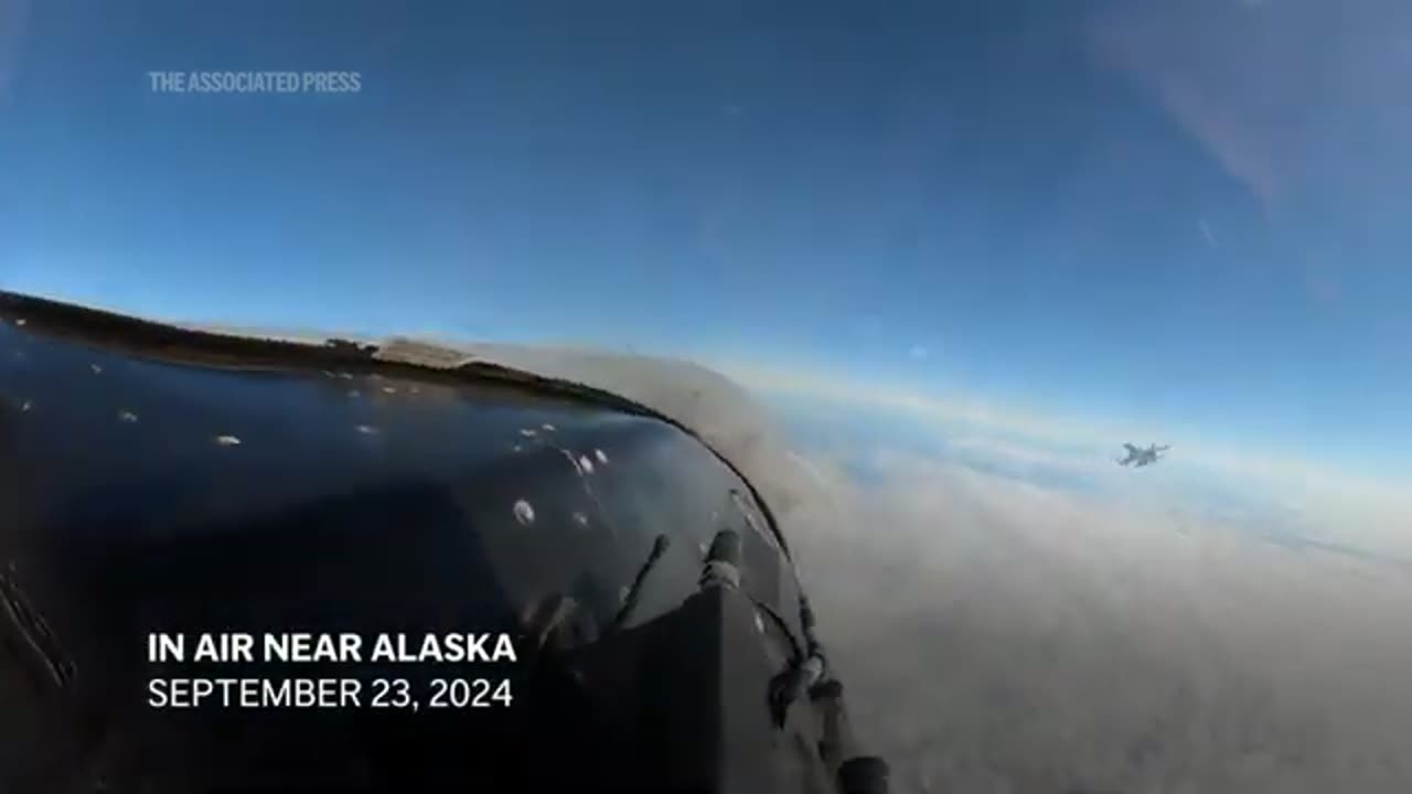 Watch how close this Russian jet flies to a US plane near Alaska